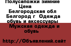 Полусапожки зимние › Цена ­ 1 500 - Белгородская обл., Белгород г. Одежда, обувь и аксессуары » Мужская одежда и обувь   